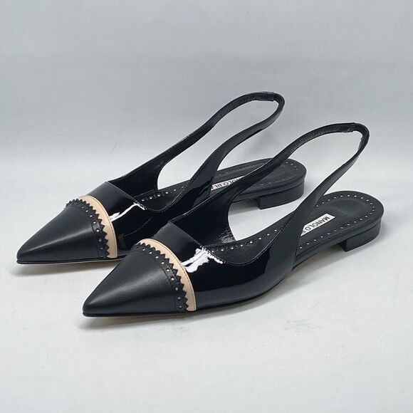 Manolo Blahnik Leather Slingback Flats size 36 - Picture 2 of 11